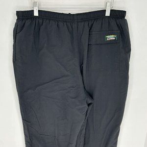 L.L. Bean VTG Mens Size L BlackFleece Lined Nylon Outdoor Hiking Snow Pants